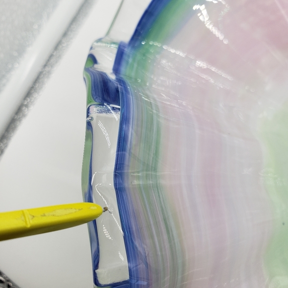 *LARGE*Murano Fazzoletto Basket Vase - Picture 6 of 8